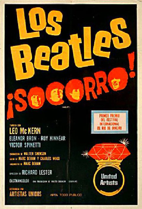 Help! Original 1965 Argentine Movie Poster