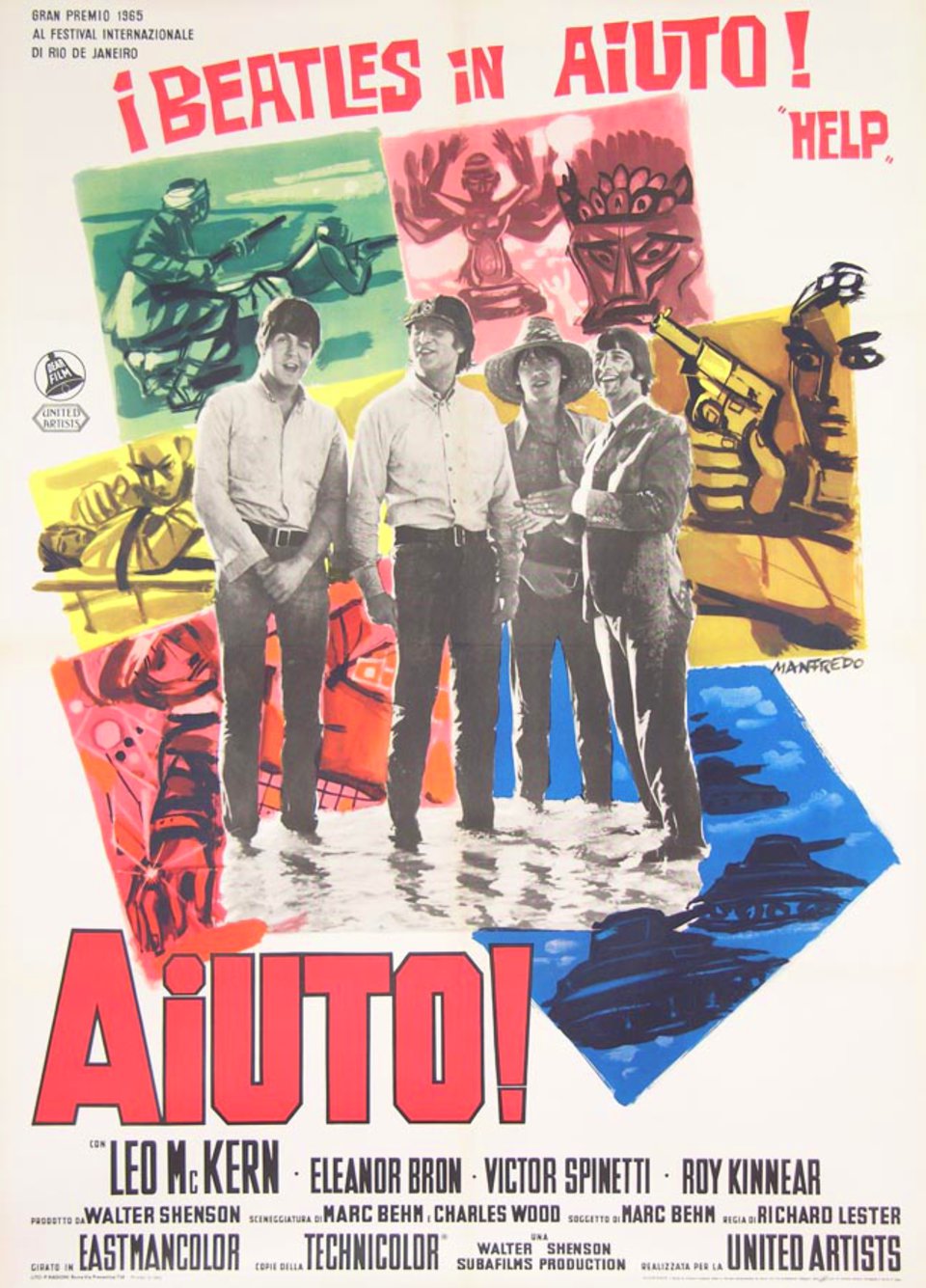 Help! Original 1964 Italian Due Foglio Movie Poster