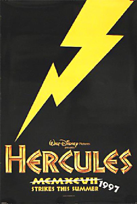 Hercules Original 1997 U.S. One Sheet Movie Poster