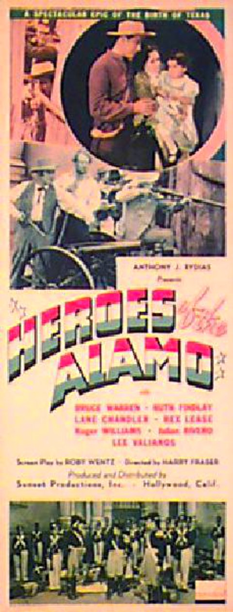 Heroes of the Alamo Original R1940s U.S. Insert Movie Poster
