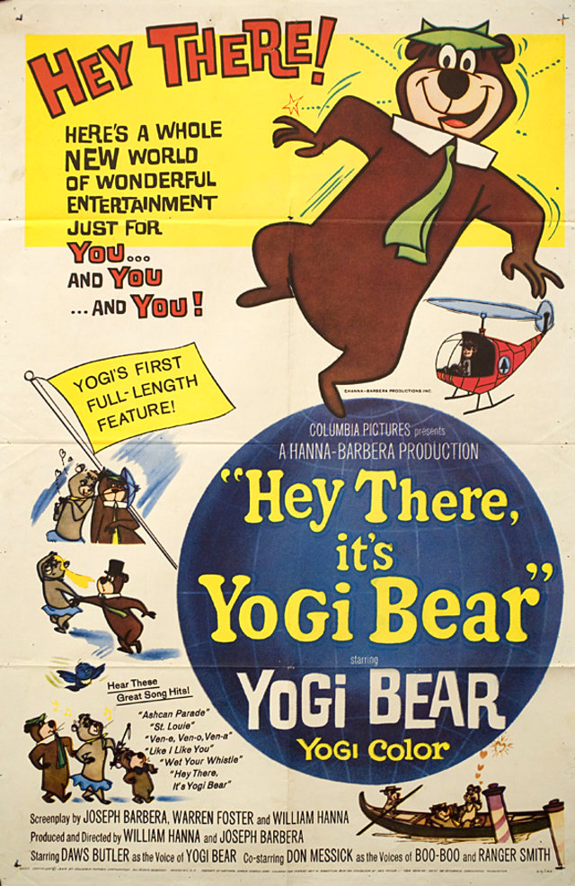 Hey There, It's Yogi Bear Original 1964 U.S. One Sheet Movie Poster