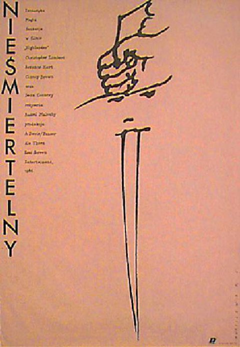 Highlander Original 1986 Polish B1 Movie Poster