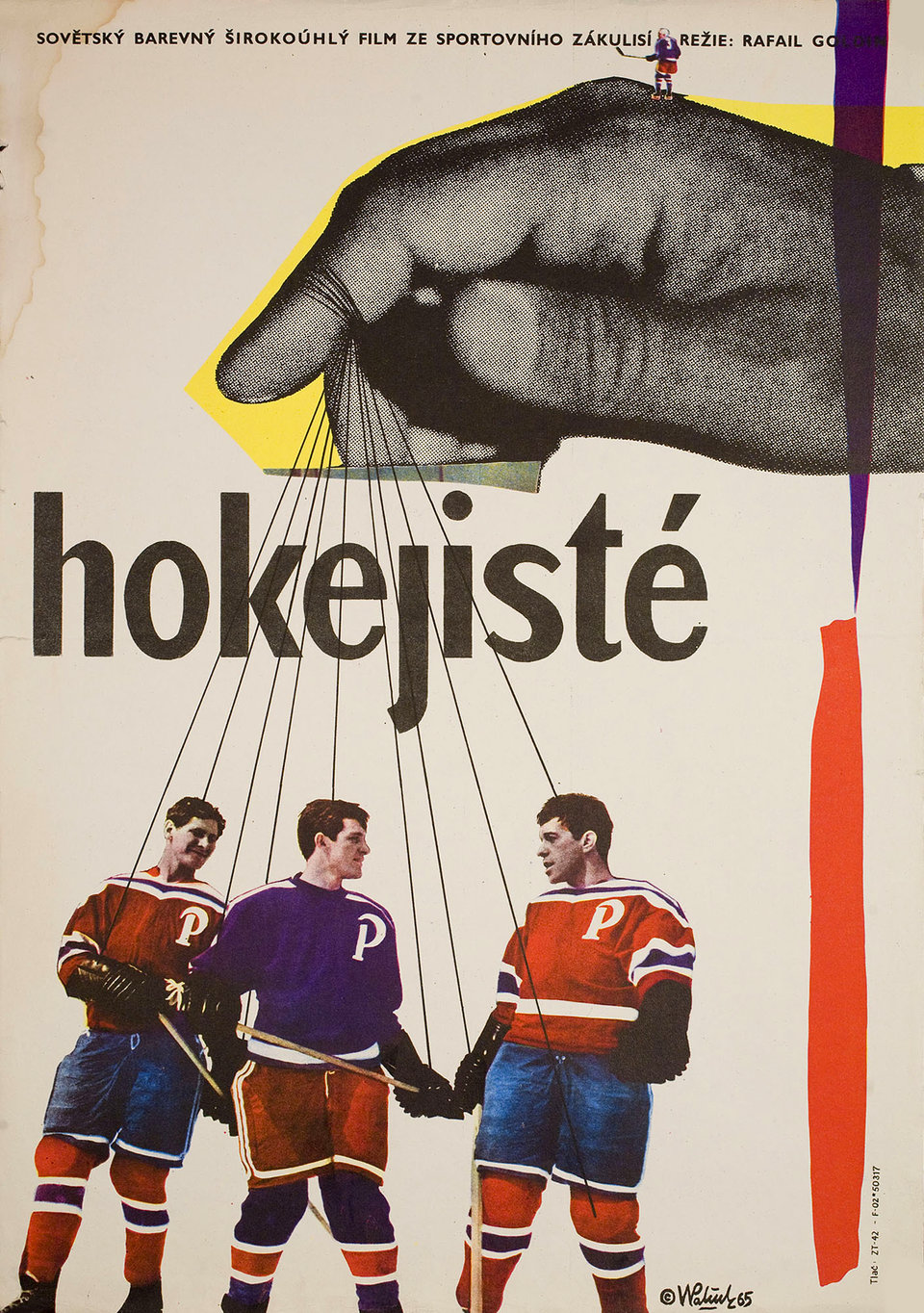 The Hockey Players Original 1965 Czech A3 Movie Poster