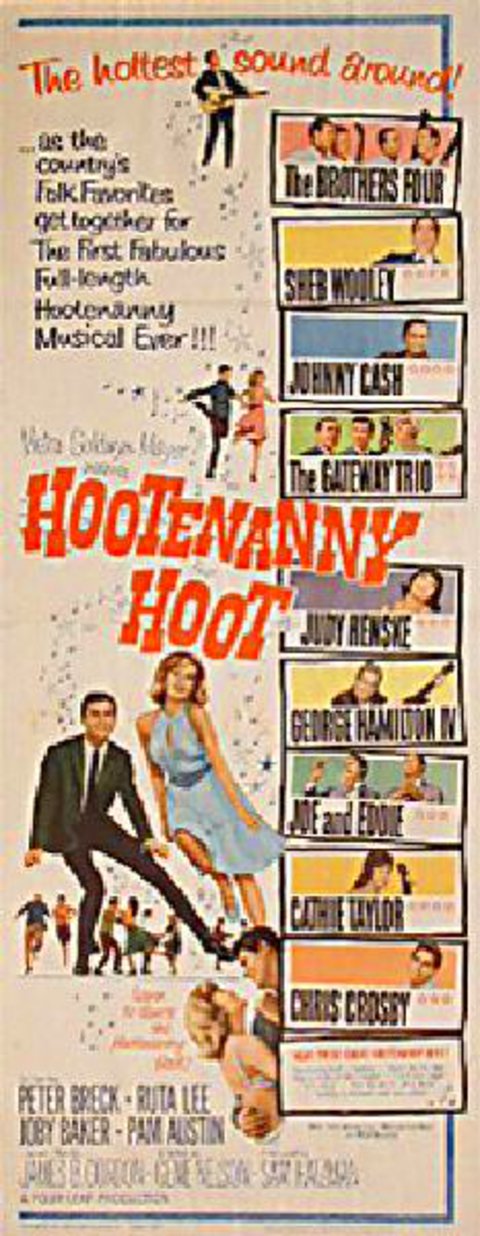Hootenanny Hoot Original 1963 U.S. Insert Movie Poster