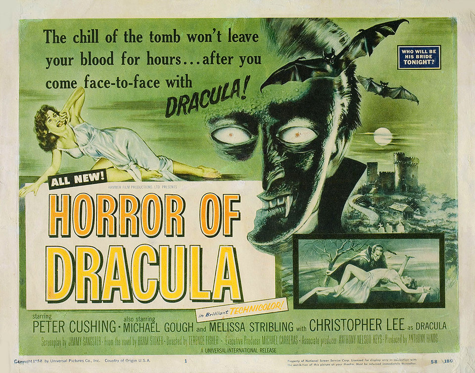 Horror of Dracula Original 1958 U.S. Title Card