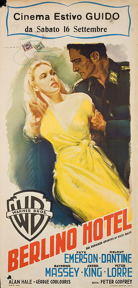Hotel Berlin Original 1940s Italian Locandina Movie Poster