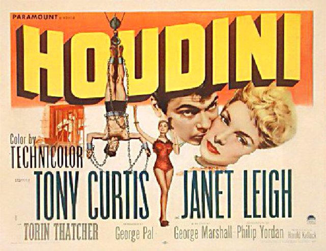 Houdini Original 1953 U.S. Half Sheet Movie Poster