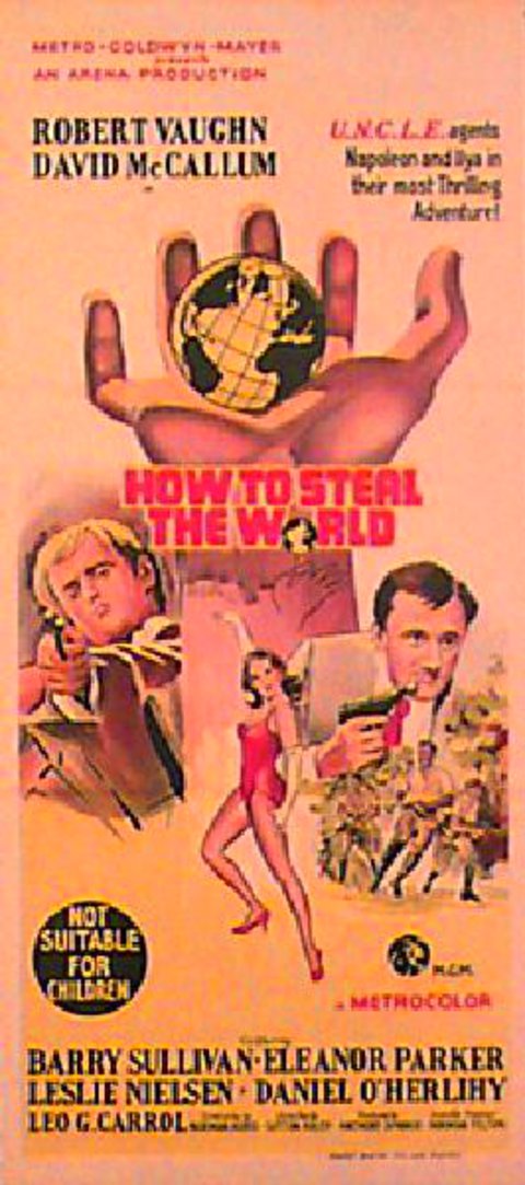How to Steal the World Original 1968 Australian Daybill Movie Poster