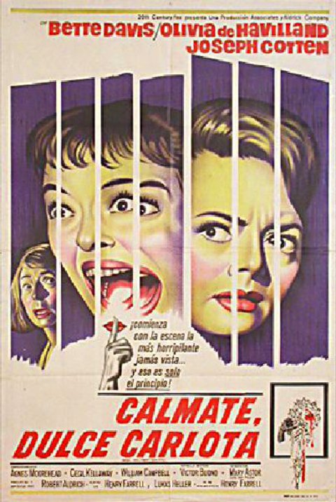 Hush...Hush, Sweet Charlotte Original 1965 Argentine Movie Poster