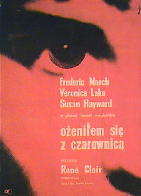 I Married a Witch Original 1960s Polish A1 Movie Poster