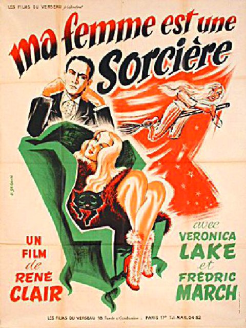 I Married a Witch Original R1950s French Grande Movie Poster