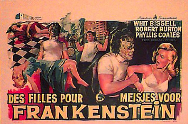 I Was a Teenage Frankenstein Original 1958 Belgian Movie Poster