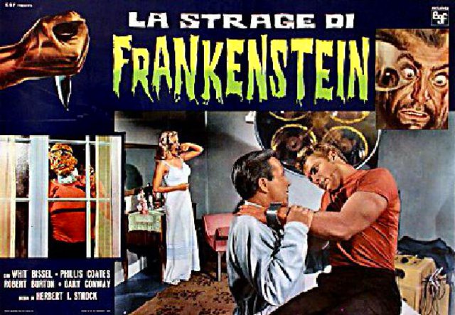 I Was a Teenage Frankenstein Original R1960s Italian Fotobusta Movie Poster