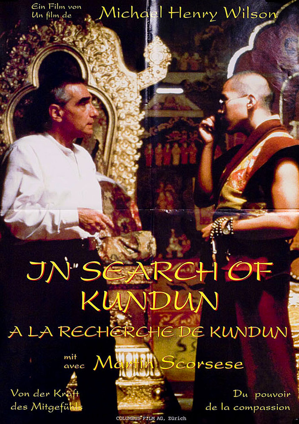 In Search of Kundun with Martin Scorsese Original 1998 Swiss A2 Movie Poster