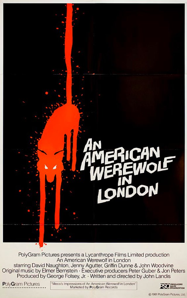 An American Werewolf in London Original 1981 U.S. One Sheet Movie Poster