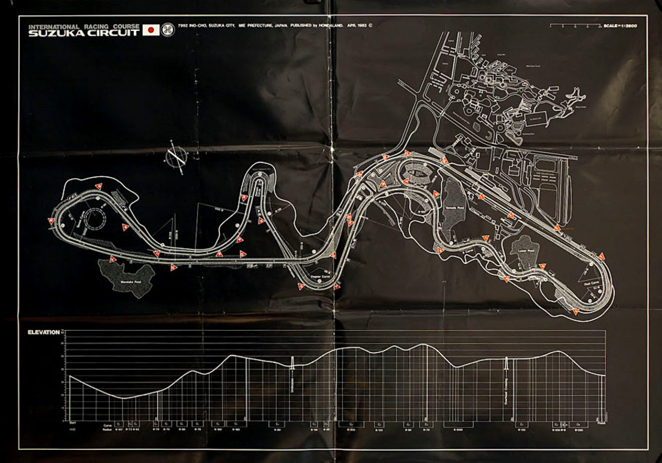 International Racing Course, Suzuka Circuit Original 1980s Japanese B1 Poster