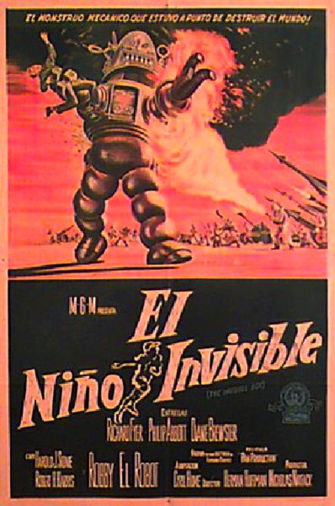 The Invisible Boy Original 1957 Argentine Movie Poster