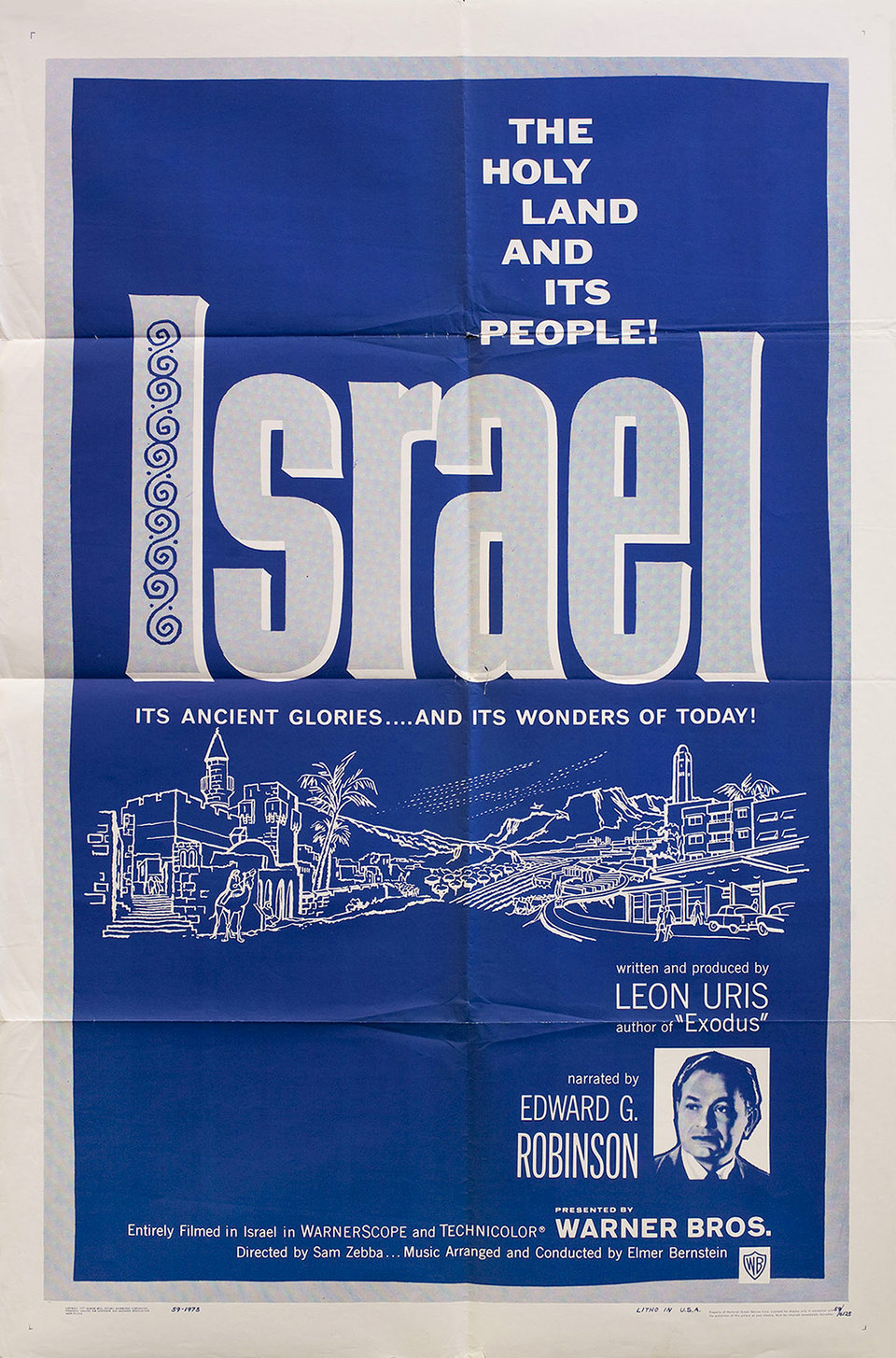 Israel Original 1959 U.S. One Sheet Movie Poster