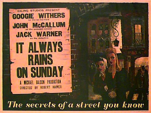 It Always Rains on Sunday Original 1947 British Quad Movie Poster