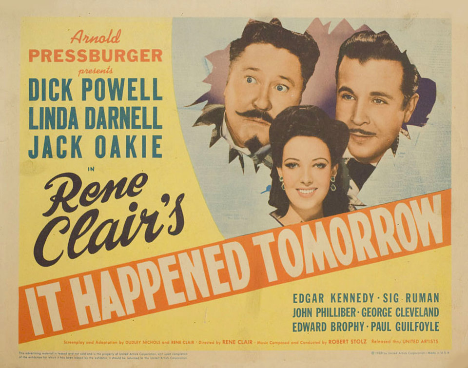 It Happened Tomorrow Original 1944 U.S. Title Card