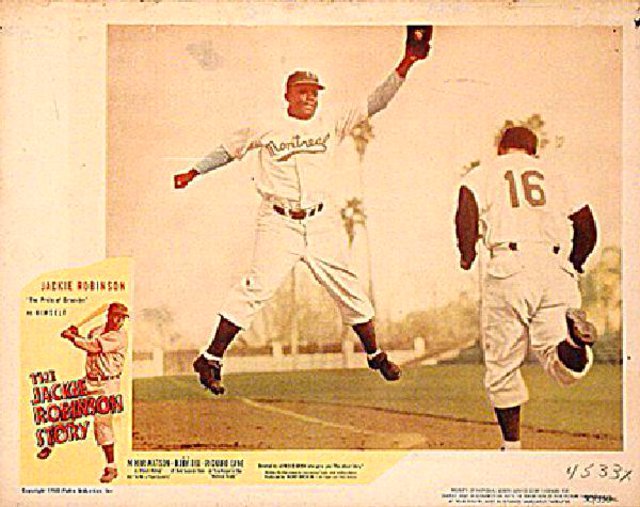 THE JACKIE ROBINSON STORY Original 1950 U.S. Scene Card