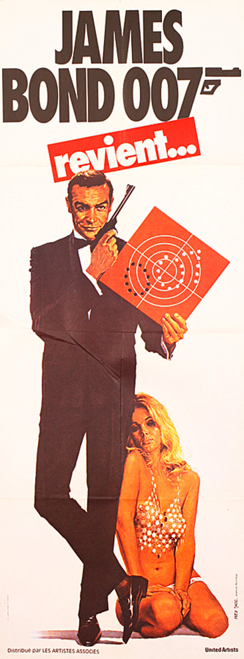 James Bond Returns Original 1970s French Pantalon Movie Poster