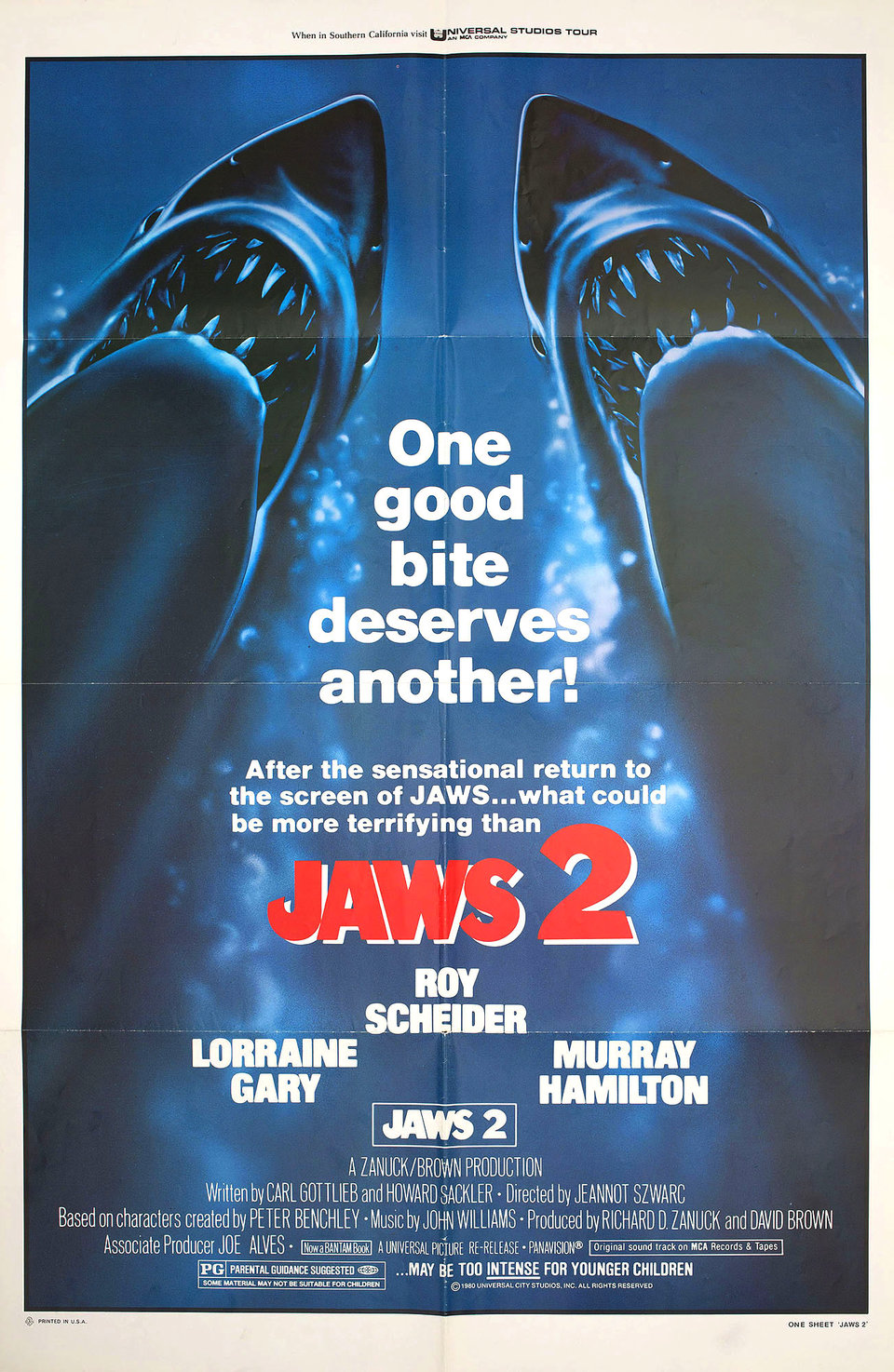 Jaws 2 Original 1978 U.S. One Sheet Movie Poster