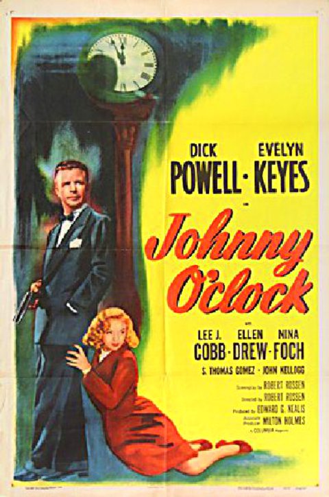Johnny O'Clock Original R1956 U.S. One Sheet Movie Poster