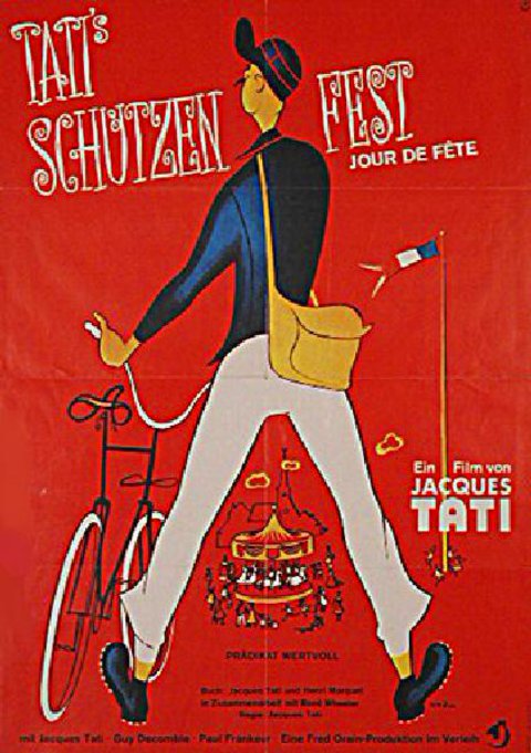 Jour de fete Original R1970s German A1 Movie Poster