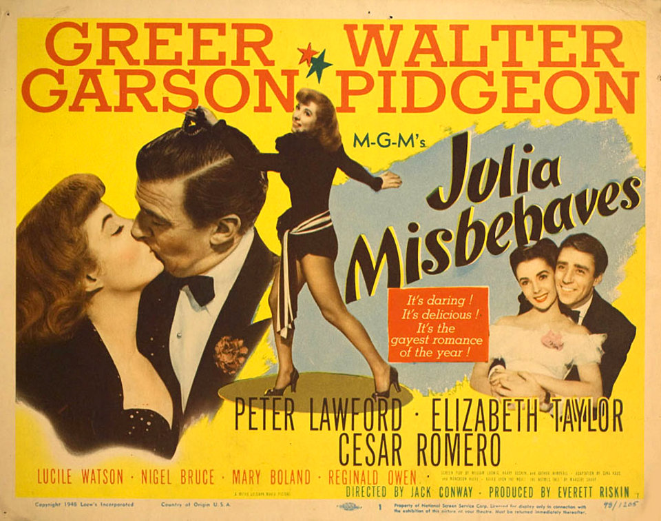 Julia Misbehaves Original 1948 U.S. Title Card