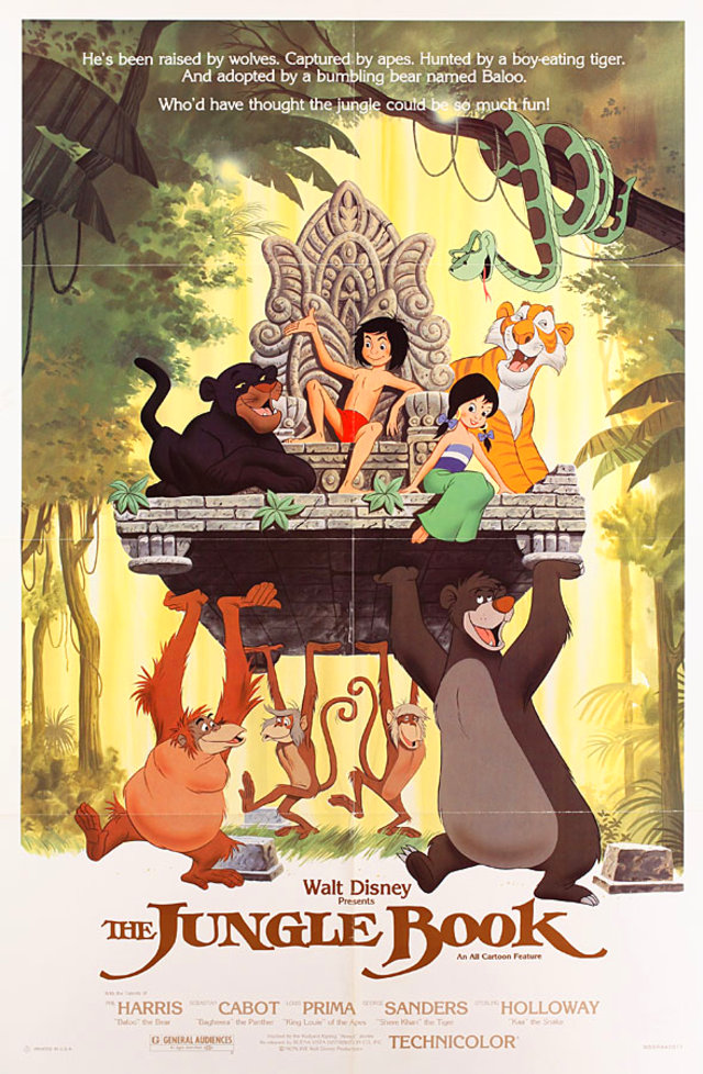 The Jungle Book Original R1984 U.S. One Sheet Movie Poster