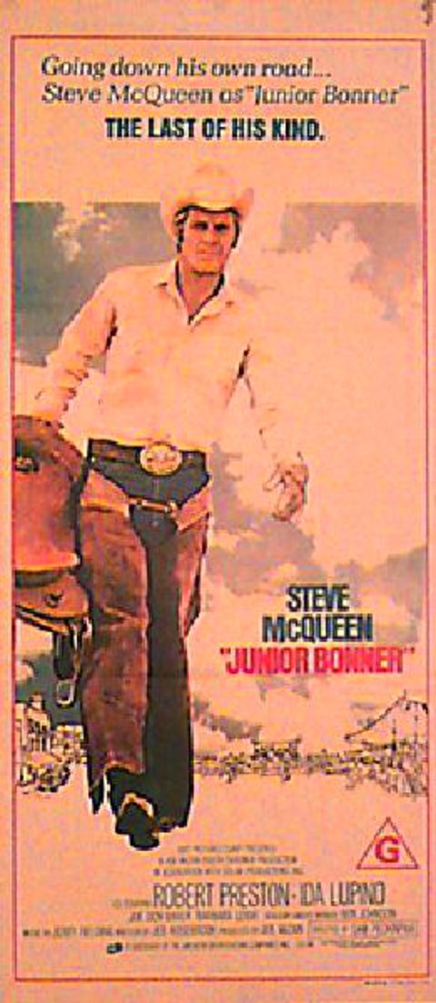 Junior Bonner Original 1972 Australian Daybill Movie Poster