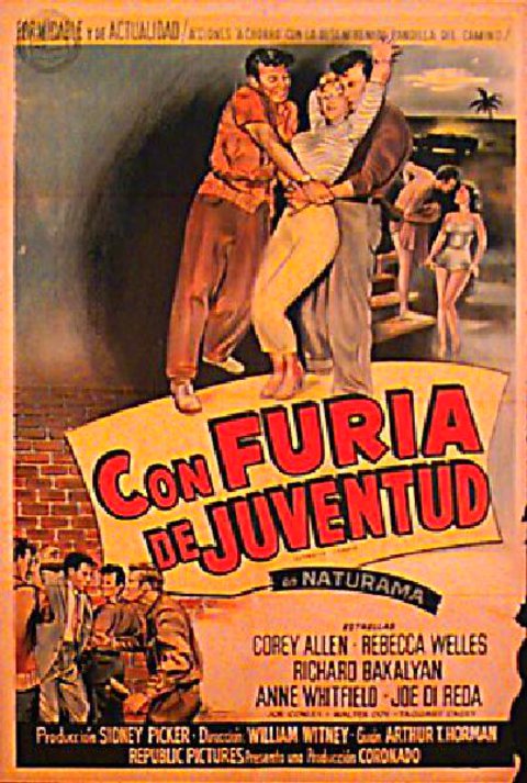 Juvenile Jungle Original 1958 Argentine Movie Poster