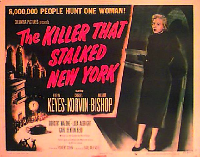 The Killer That Stalked New York Original 1950 U.S. Half Sheet Movie Poster