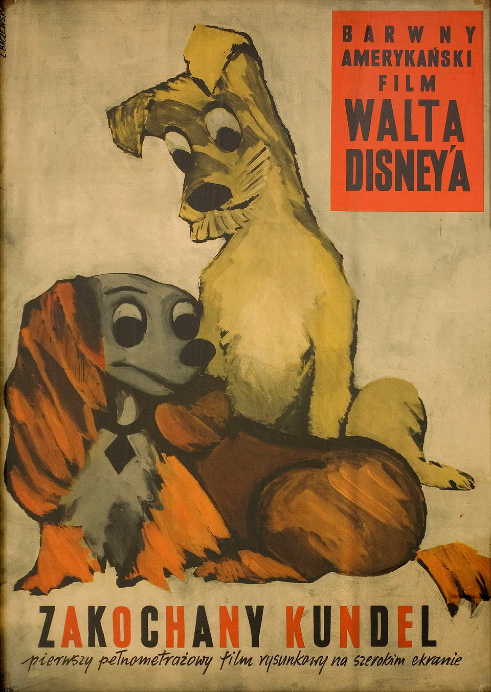 Lady and the Tramp Original 1962 Polish A1 Movie Poster