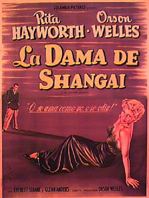 The Lady from Shanghai Original 1948 Argentine Two Panel Movie Poster