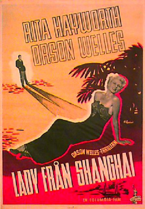 The Lady from Shanghai Original 1947 Swedish B1 Movie Poster