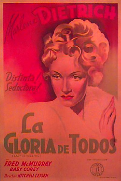 The Lady Is Willing Original 1942 Argentine Movie Poster