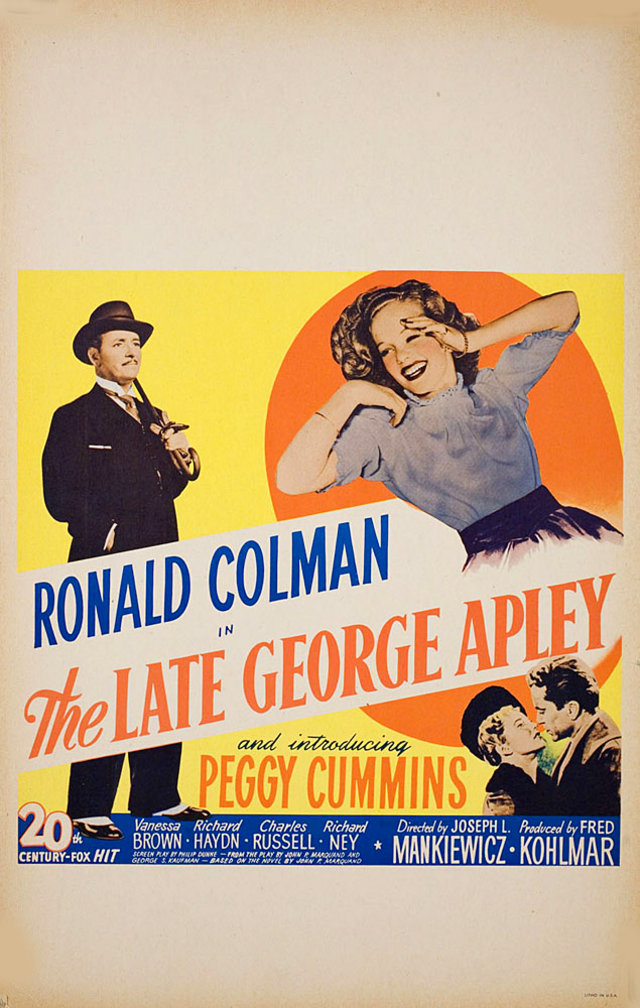 The Late George Apley Original 1947 U.S. Window Card Movie Poster