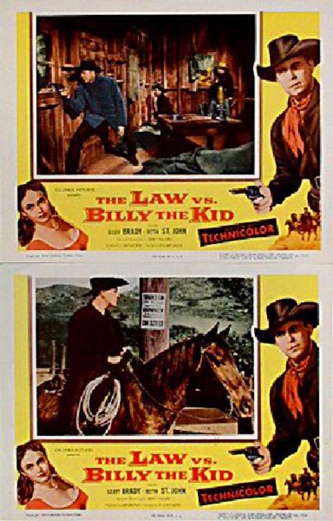 The Law vs. Billy the Kid Original 1954 U.S. Lobby Card Set