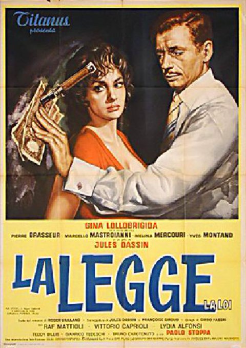 The Law Original 1959 Italian Due Foglio Movie Poster