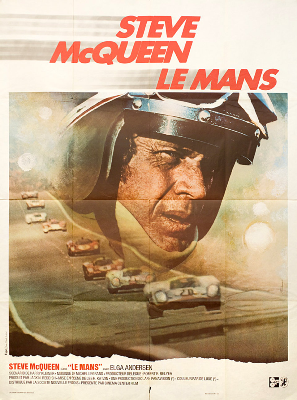 Le Mans Original 1971 French Grande Movie Poster