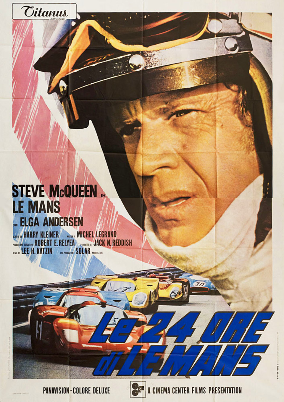Le Mans Original 1971 Italian Quattro Foglio Movie Poster