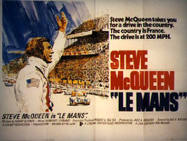 Le Mans Original 1971 British Quad Movie Poster