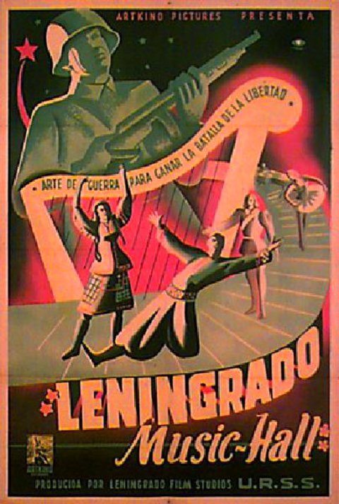 LENINGRAD MUSIC HALL Original 1940s Argentine Movie Poster
