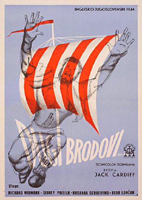 The Long Ships Original 1954 Yugoslav B2 Movie Poster