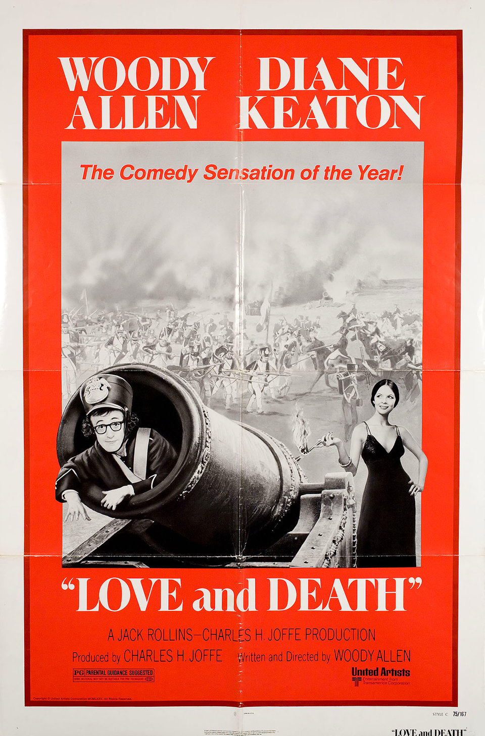 Love and Death Original 1975 U.S. One Sheet Movie Poster