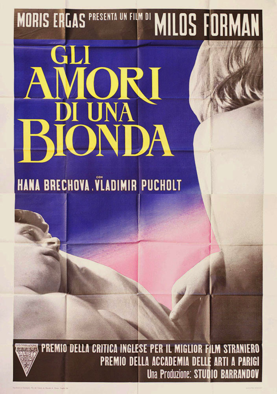 Loves of a Blonde Original 1966 Italian Quattro Fogli Movie Poster