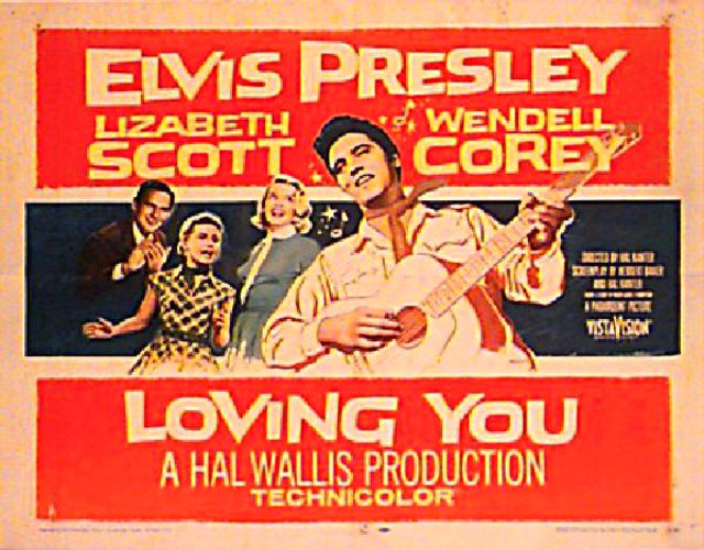 Loving You Original 1957 U.S. Half Sheet Movie Poster