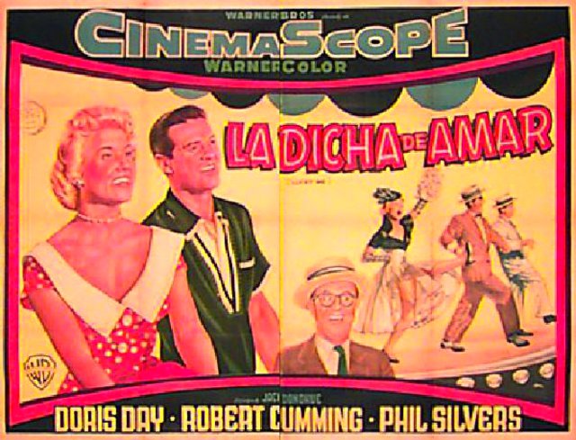 Lucky Me Original 1955 Argentine Two Panel Movie Poster